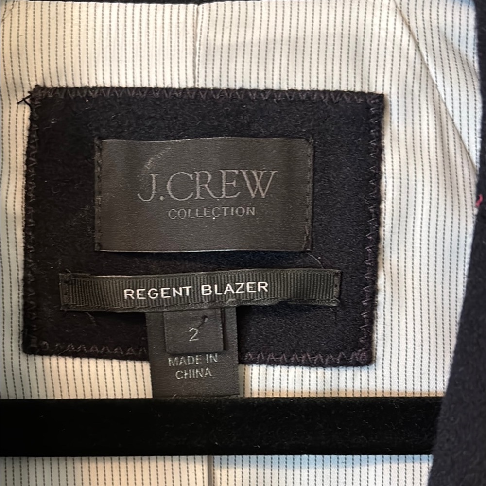 J Crew Collection Women's Navy Single-Button Cashmere Blazer - Picture 2 of 6